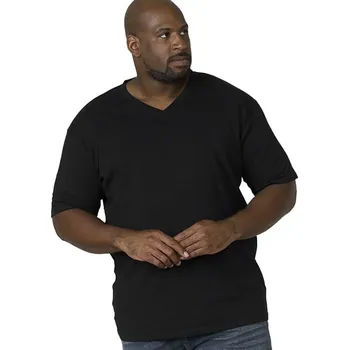 Pánské tričko Velké tričko Duke D555 Signature s výstřihem do V černá (6XL)