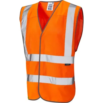 Velká pánská reflexní vesta na suchý zip Arlington Leo oranžová (4XL)