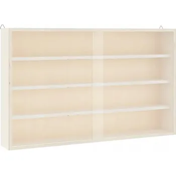 Knihovna Závěsná vitrína pro sběratele 60 x 8,5 x 37 cm, překližka, průhledná dvířka
