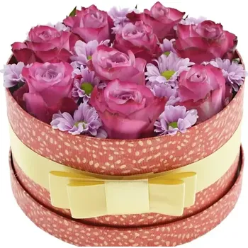 Dárková krabička Krabička květin LAILA červená 18x8cm