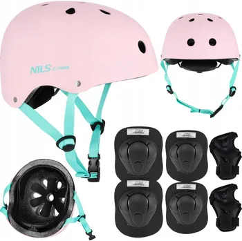 Cyklistická přilba Dětská cyklistická helma s regulací + Sada chráničů na skateboard, velikost L