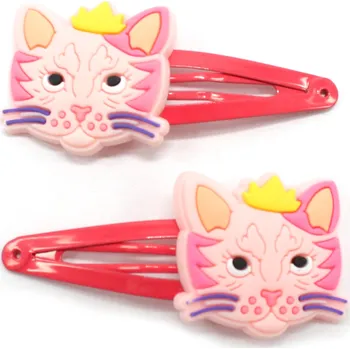 Sponky s kočkou, 2 ks Barva: červená