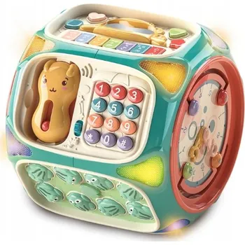 ostatní stavebnice INTERAKTIVNÍ EDUKAČNÍ KOSTKA TŘÍDIČ STAVEBNICE PIANO BUBNÍK SKLÁDAČKA 8V1