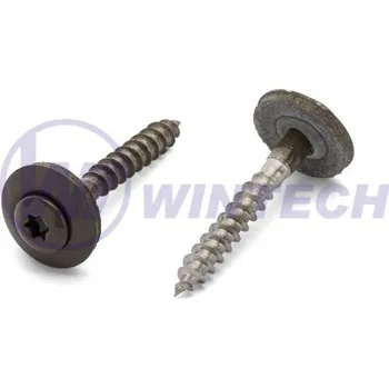 Vrut WINTECH Klemp.šroub + EPDM, RAL 7008 4,5 x 35 A2 Balení: 200 ks SIBAK45035AX4K