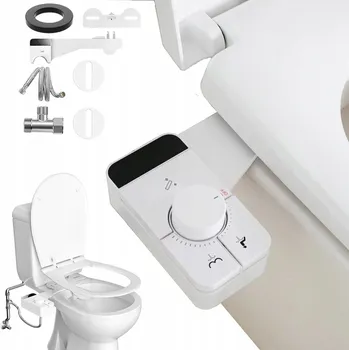 WC sedátko BIDETOVÉ SEDÁTKO NA WC S DVĚMA TRYSKAMI A OCELOVOU HADICÍ