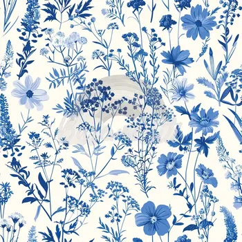 Úplet, Modrobílé kvítí (E) (Top kvalitní úplet Bella digitisk)