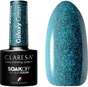 Lak na nehty Zelený hybridní lak s třpytivými částečkami 5 ml