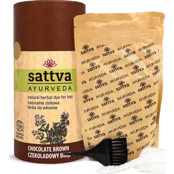Barva na vlasy Henna Vlasy - Čokoládově hnědá, 150 g, Sattva