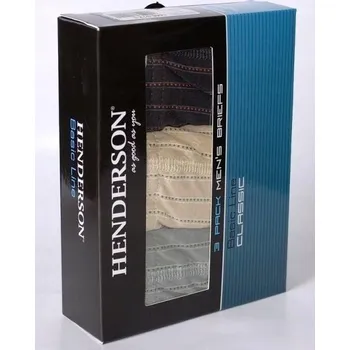 Slipy HENDERSON pohodlné pánské SLIPY 100% bavlna 1446-K121 3 kusy *XL* bílé