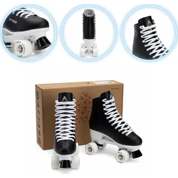 Kolečkové brusle Kolečkové Brusle dámské ATTABO Serena černé 36 LOŽISKA ABEC-3 SVRŠEK Z EKOKŮŽE