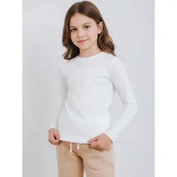 Chlapecké tričko Bavlněné dětské triko s dlouhým rukávem VSB DANI bílé, VELIKOST DĚTI 86-92