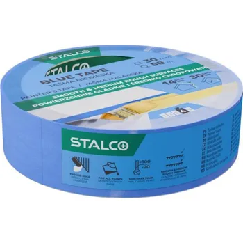 Zakrývací lepicí páska, 38 mm x 50 m modrá STALCO S-38543