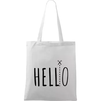 Nákupní taška Hello - Taška bavlněná - 42 x 38 cm ( Bílá )