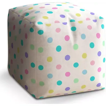 Taburet Sablio Taburet Cube Puntík vedle puntíku: 40x40x40 cm