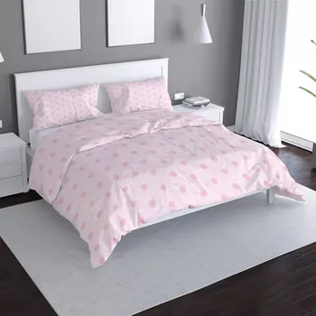 Povlečení Sablio Povlečení Růžové puntíky - 140x220 / 90x70