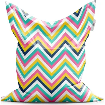 Sedací pytel Sablio Sedací vak Classic Duhové klikyháky - 150x100 cm