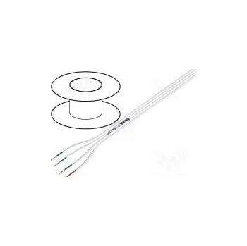 elektrický kabel Vodič instalační Žíla lanko 4x0,22mm2 Vnější rozm 2,5x10mm