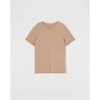 Pánské tričko Sinsay - Tričko s krátkým rukávem - béžová - 0237T-80X - 0237T-80X-XS