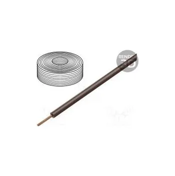 elektrický kabel Vodič lanko Cu 0,25mm2 hnědá PVC 100V 10m Třída 5