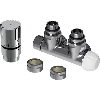 Hlavice pro radiátor Termostatická sada rohová středová levá, chrom O39CWCL121