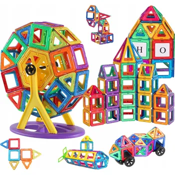 ostatní stavebnice Vzdělávací MONTESSORI magnetické STAVEBNICE 84 dílů + organizér HRAČKA DÁREK