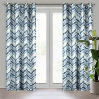 ZATEMŇOVACÍ ZÁVĚS NA KROUŽCÍCH ANN 140X250 CM VZOROVANÁ