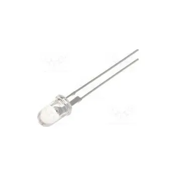 Polovodič LED 5mm modrá 10000÷15000mcd 15° 25mA 3÷4V Čelo vypouklé