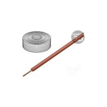 elektrický kabel Vodič lanko Cu 0,25mm2 červená PVC 100V 10m Třída 5