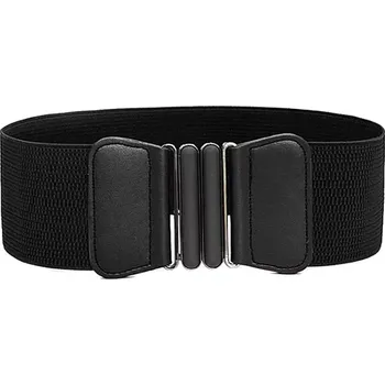 Opasek Lifestyle Dámský pásek na šaty s přezkou Chiara Černý 63 cm