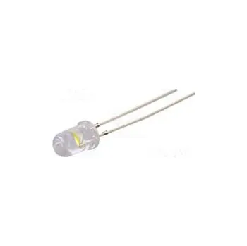 Polovodič LED 5mm bílá studená 30000÷40000mcd 30° 60mA 2,9÷3,6V 6500K