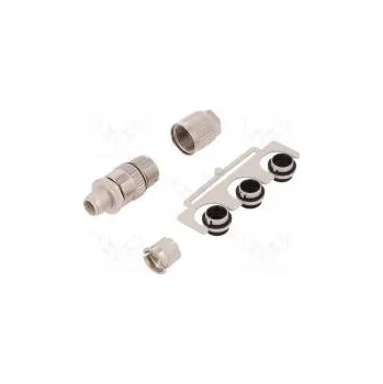 vypínač a zásuvka Zástrčka M12 PIN 4 vidlice kód D-Ethernet na kabel IDC IP67