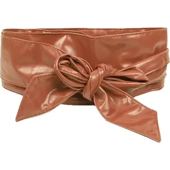 Opasek Dámský široký pásek z umělé kůže Sv. Hnědý