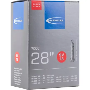 Komponent pro jízdní kolo Schwalbe Duše cross Schwalbe SV18 Extra light, galuskový ventil 700x28-44, 40mm