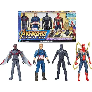 Hasbro Avengers Infinity War Sada 4 Figurek 30 cm Černý Panter Iron Spider Kapitan Amerika Falcon od Hasbro