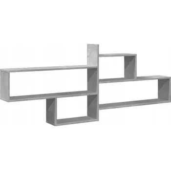 police Nástěnná police 167,5 x 18 x 68 cm šedá betonu, dřevěný materiál