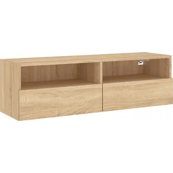 Televizní stolek Závěsná skříňka pod TV, dub sonoma, 100 x 30 x 30 cm