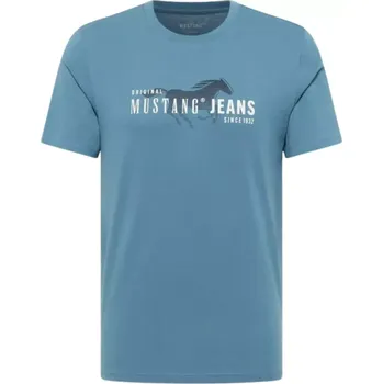Pánské tričko Velké pánské tričko s krátkým rukávem s nápisem Mustang 1016854-5180 modrá (6XL)