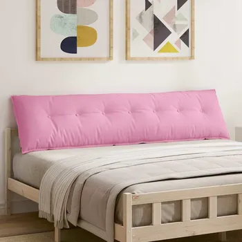 Polštář vidaXL Polštář na záda Růžová 200 x 19 x 50 cm textil