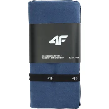 Ručník Ručník 4F 80 x 170 cm polyester TMAVĚ MODRÝ RYCHLESCHNOUCÍ SPORTOVNÍ NA BAZÉN