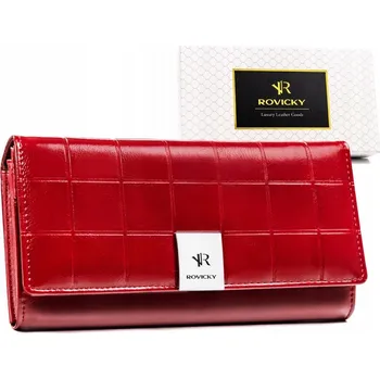 Dámská kožená peněženka elegantní červená Rovicky