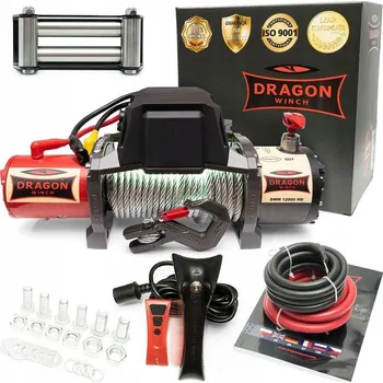 lanový naviják ELEKTRICKÝ NAVIJÁK Dragon Winch MAVERICK OCELOVÉ LANO DWM 12000 HD 12V