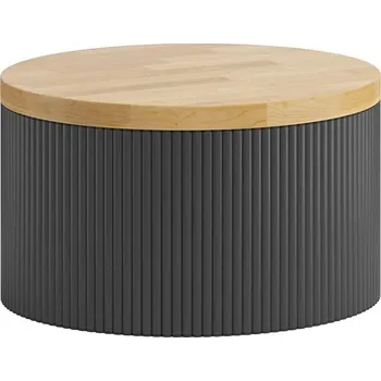 Konferenční stolek Kulatý rýhovaný konferenční stolek Ø 60 cm