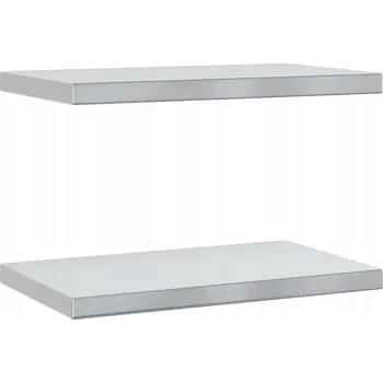 police Nástěnná police nerezová ocel 50 x 30 x 3 cm, stříbrná