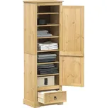 Šatní skříň Corona 55 x 38 x 170 cm masivní borové dřevo