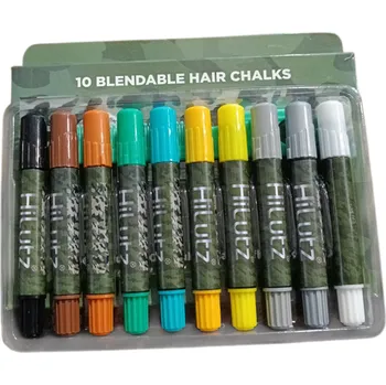 Barva na vlasy Hilutz Sada barevných kříd na vlasy s hřebenem 10ks Nové