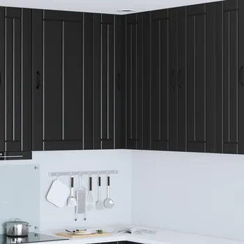 Příborník do zásuvky Kuchyňská skříň Černá 57 x 57 x 100 cm kompozitní dřevo