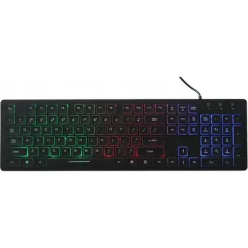 Klávesnice Podsvícená drátová membránová klávesnice SLIM s USB připojením