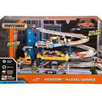 autodráha Matchbox Matchbox Velká garáž Parkování 4 úrovně + auto CJM67