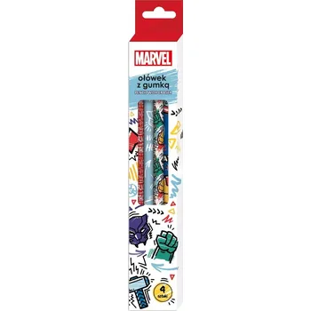 Grafitová tužka Tužka s gumou Avengers Beniamin HB 4 ks