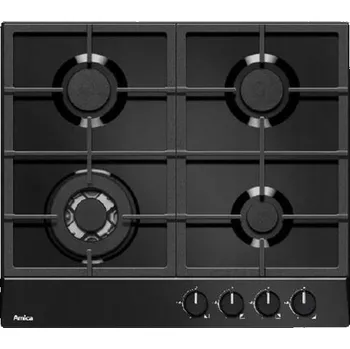 Varná deska ČERNÁ PLYNOVÁ VARNÁ DESKA AMICA PGA6101APB 4 HOŘÁKY